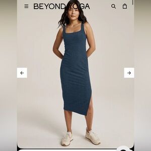 Beyond Yoga Spacedye Icon Midi Dress - Size Small Nocturnal Navy
